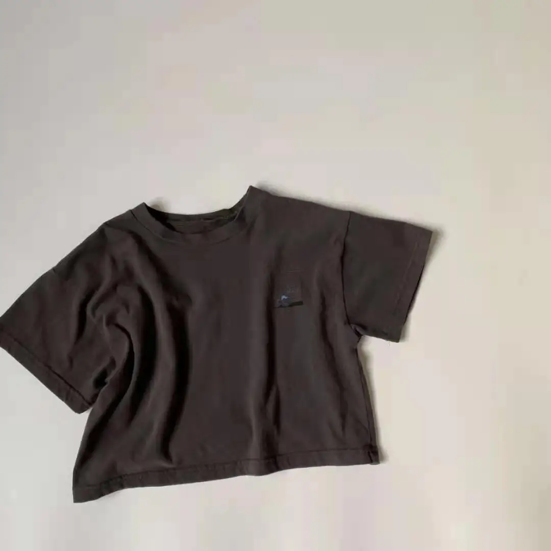 Soft cotton casual kids tops summer cartoon toddler kids t shirts