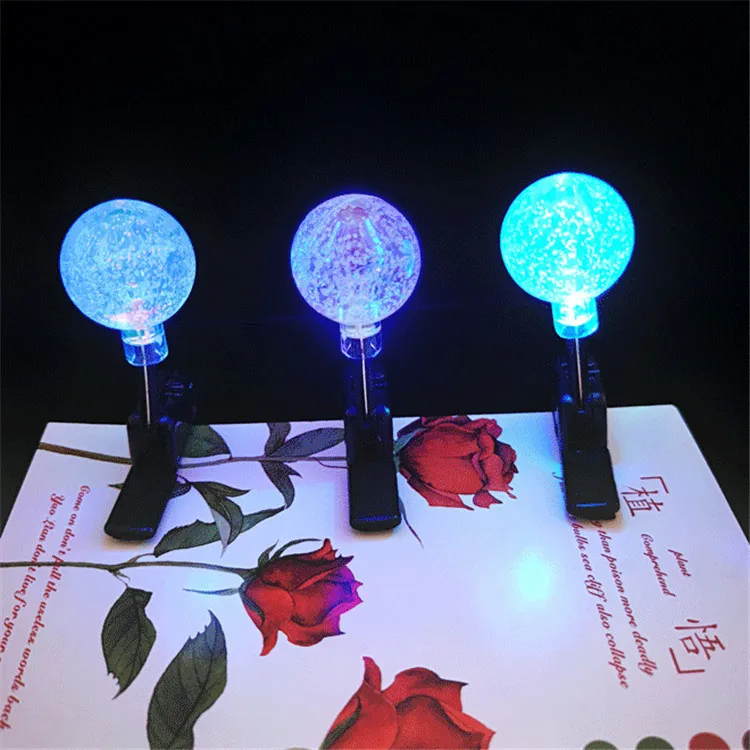 New product plastic lamp battery led glow windmill cartoon hairpin multi function fashion hairpin child glowing small toys