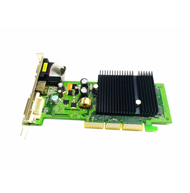 WENJUN Оригинал высокого качества для nVIDIA FX6200 256M AGP графическая карта 8X DDR2 VGA + DVI FX 6200 AGP видеокарта