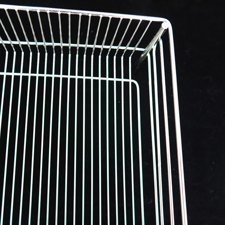 Customized Stainless Steel 304 Deep Refrigerator Freezer Baskets Large Household Bins Organizer with Feet Wire Storage Basket