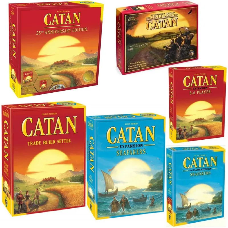 English Version 25th Anniversary Edition Katan Island Fifth Edition Extended Board Game Educational Leisure Toy Game Card