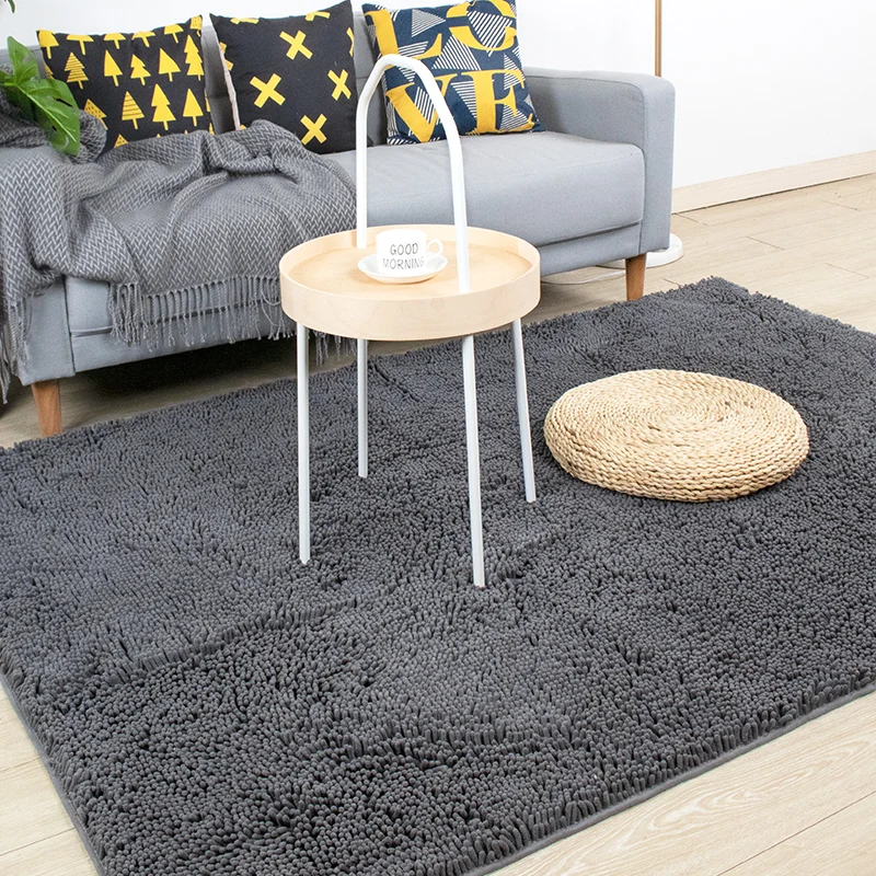 Living Room Rugs And Carpets Plush Soft Shaggy Tiles Carpets For Bedroom Home Anti-slip Floor Mats