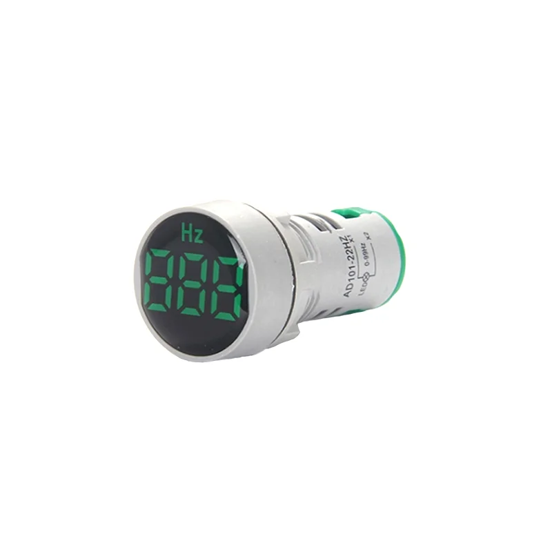 New Designed Oem Service Lights 22Mm Square Led Crystal Membranehertz Frequency Meter 0-99Hz Indicator Lamp