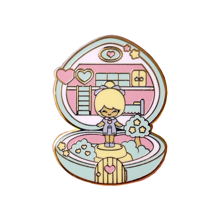 Custom sewing machine shape metal soft enamel pin badge