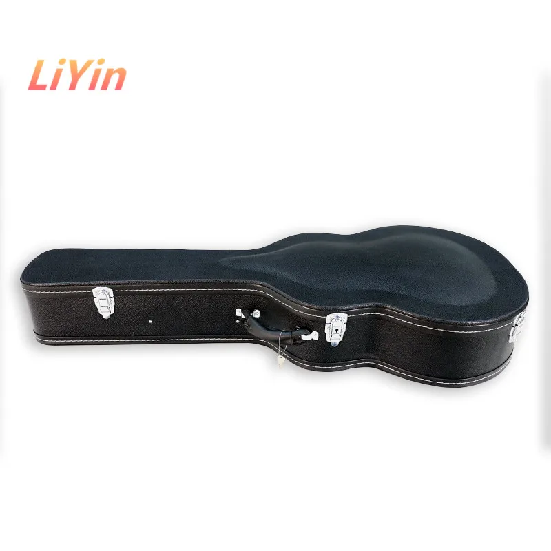 Factory price black litchi grain guitar bag case hard acoustic cover bag for sale