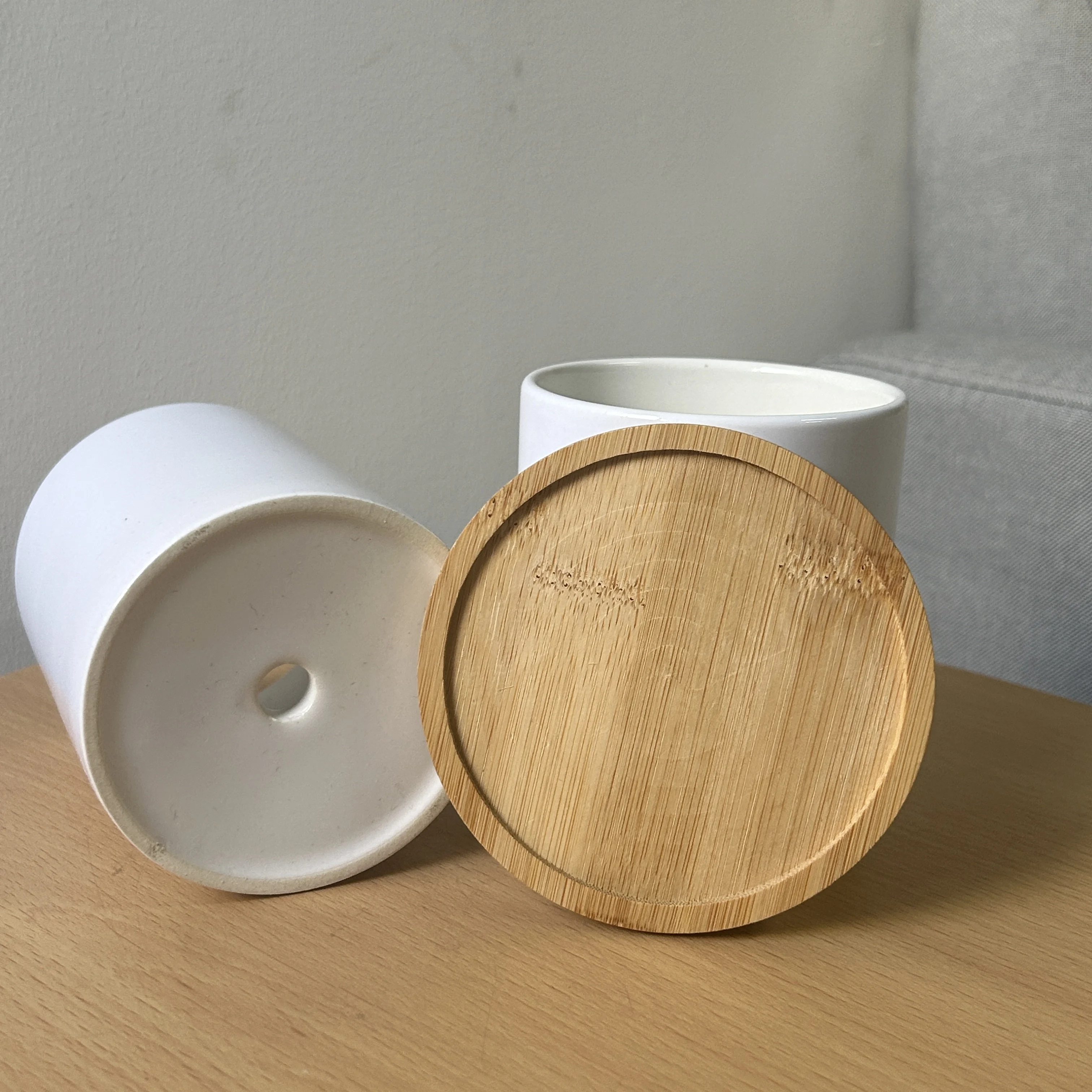 Hot sale 12oz Sublimation White ceramic square succulents flower plant pots flowerpot coaster for DIY