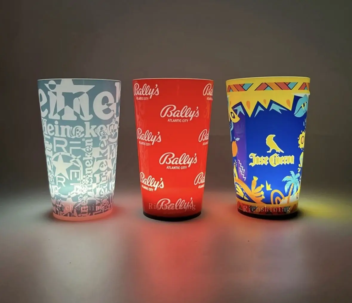 Halloween Christmas Colorful Flashing Led Champagne Glass Cup Led Plastic Cup For Bar & Party
