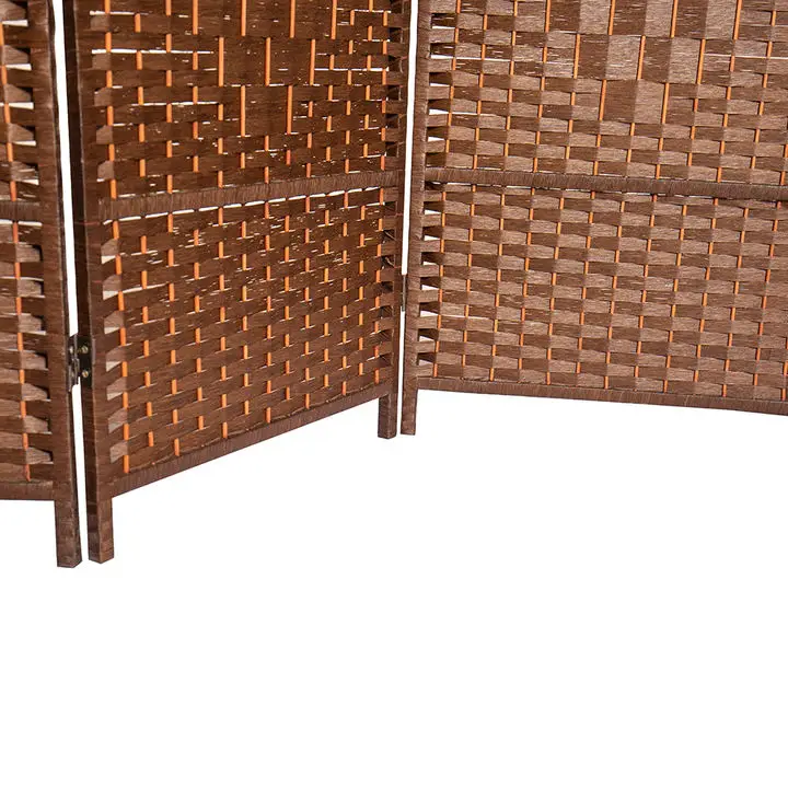 Diamond Weave Fiber Room Divider,6 Panel Room Divider/Screen, Room Dividers and Folding Privacy Screens 6 Panel