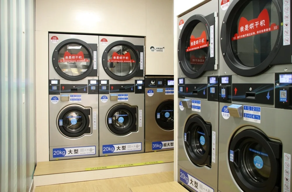 Professional 15kg Front-Load Commercial Coin Operated Fully Automatic Laundry Washer and Dryer Combo Washing Machines