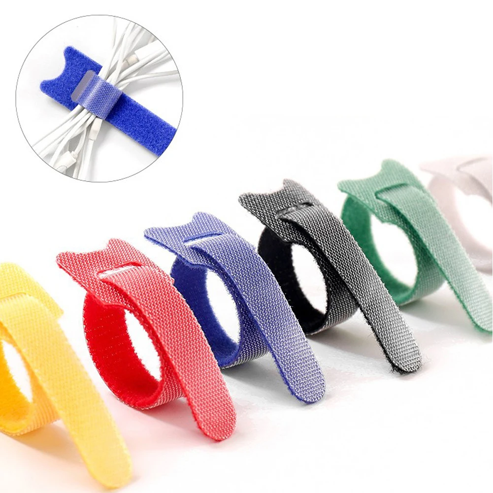 Reusable Fastening Cable Ties with Hook and Loop Self adhesive Cable Strap