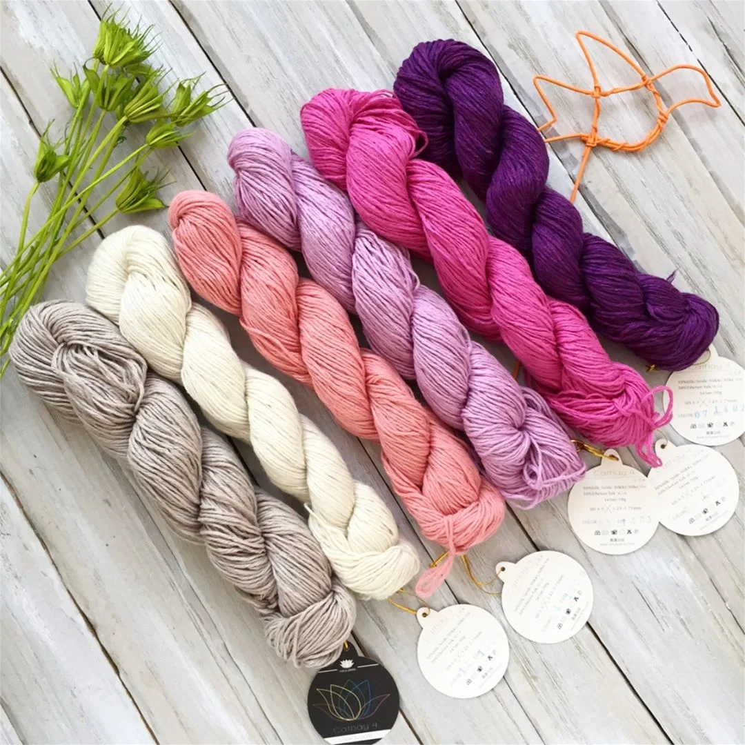 Lotus Yarn  cathay 4 silk yak silk yarn price cheap yak yarn fancy