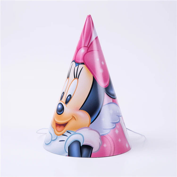 Cartoon Minnie Theme Kid Birthday Party Supplies Paper Plates Cups Straws Kids Girl Mouse Birthday Party Disposable Tableware