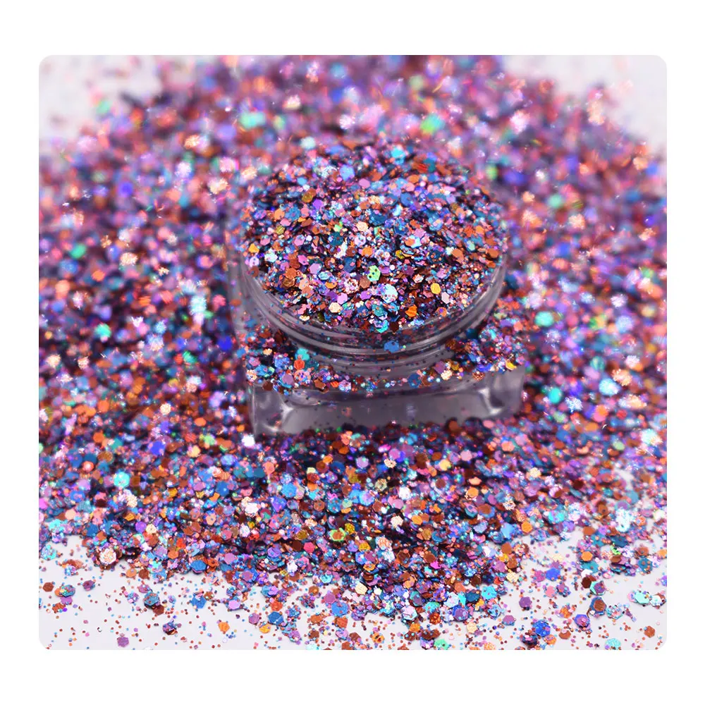 
Glitter loose powder and rainbow light various colors glitter of warm spring series and breath of spring 