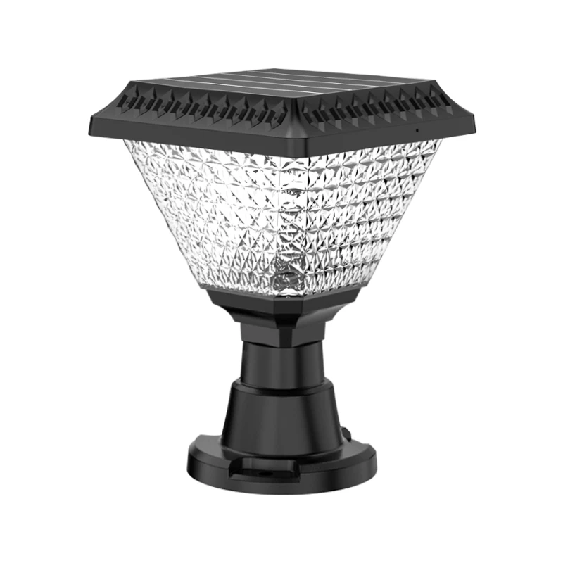 Wholesale Outdoor Garden ABS Waterproof Ip65 LED Solar Pillar Gate Light European style Top light