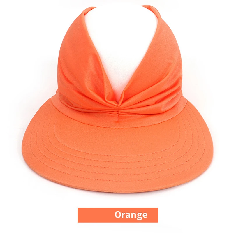 Summer Women Men Sun Hat Candy Color Empty Top Soft Breathable Sunscreen Hat Visor Caps Bicycle Sunshade Hats