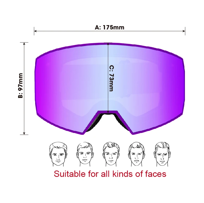 Lower prices highend lens kacamata salju snow goggles custom snow eyewear ski glasses with good price