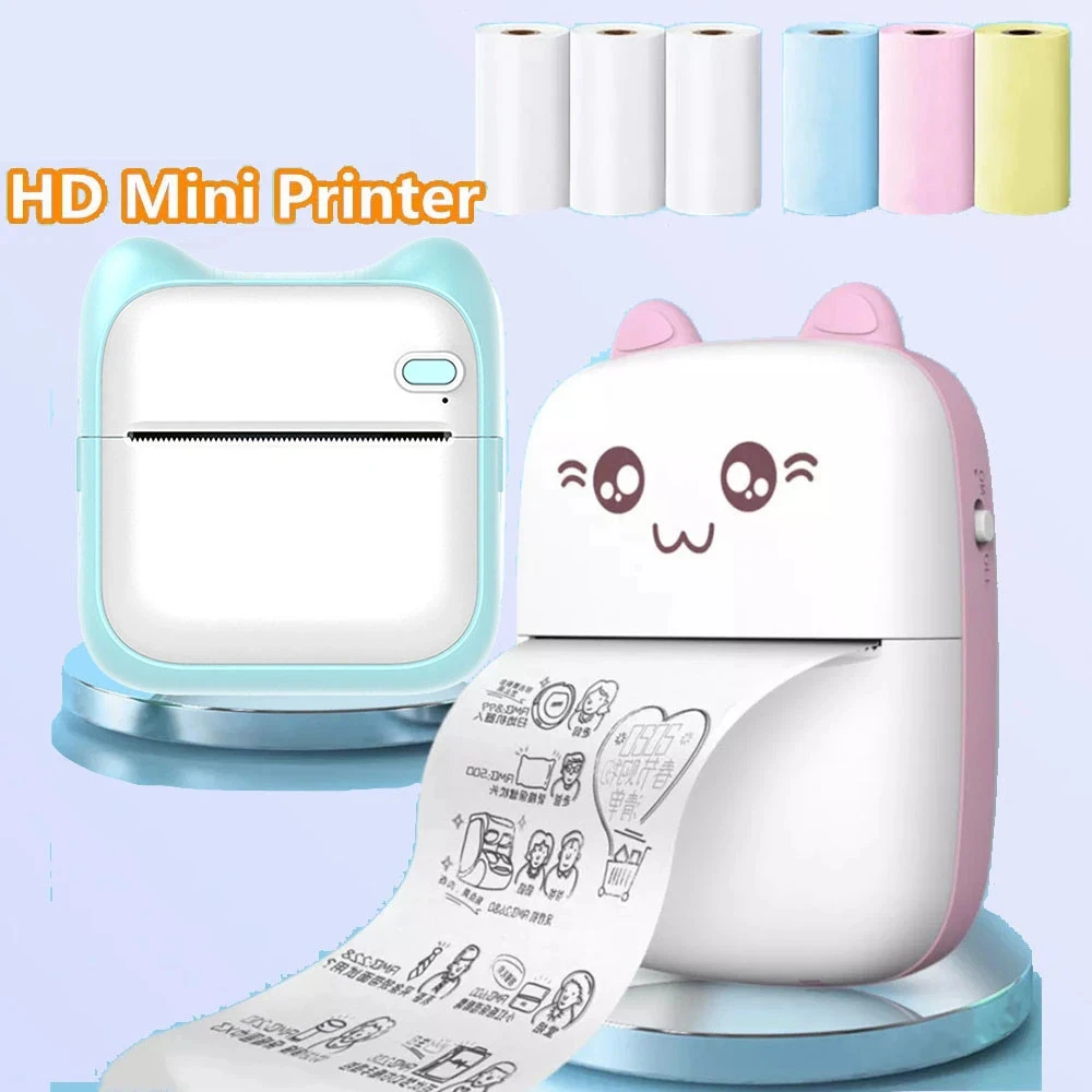 Customized Inkless Portable Mini Thermal Printer Wireless Pocket Self Adhesive Label Printing Machine for Promotions