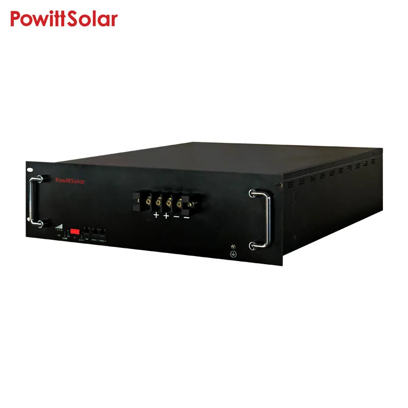 Литиевая батарея 48v 100ah установленная на стойке Powitt