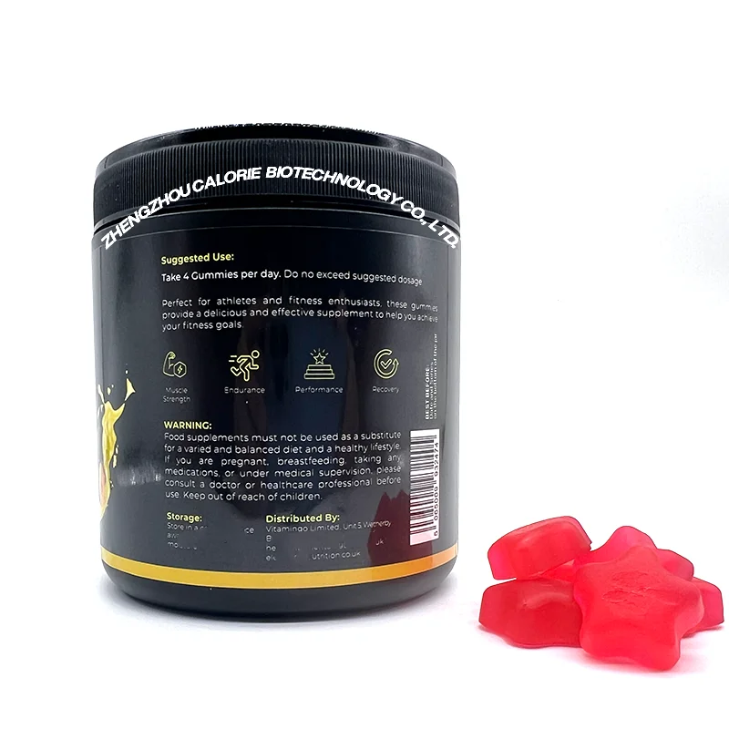 Wholesale Oem Vegan 5g Creatine Monohydrate Gummy Sugar Free 5g White Label Creatine Hcl Gummies Pineapple