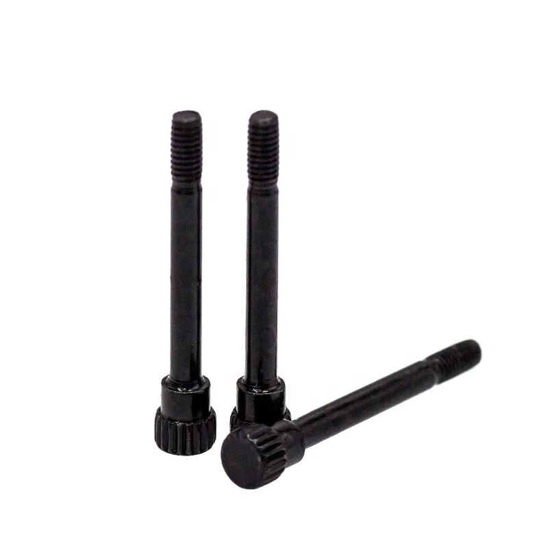 Нестандартный шаговый винт с плоской головкой и черным цинковым покрытием