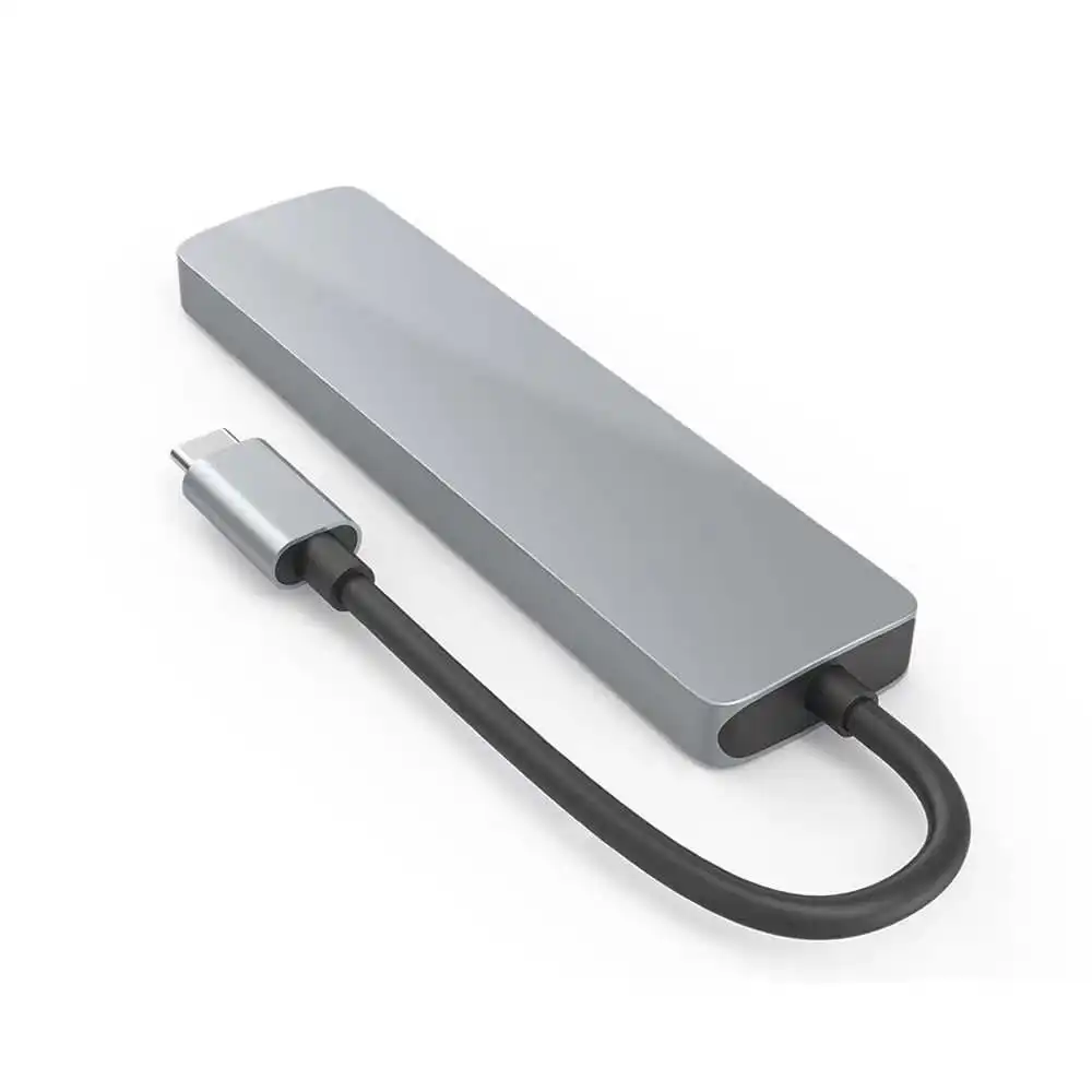 6 in 1 USB Type C Hub Adapter with 4K  Multiport Card Reader USB3.0 TF PD SD Reader All In One For PC Computer Accessories