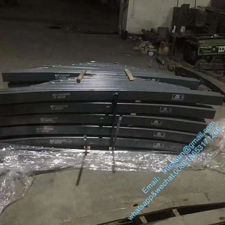 steel spring leaves Mechanical suspension for SINOTRUK HOWO/SHACMAN/HOHAN/HOMAN/NORTH BENZ/FOTON