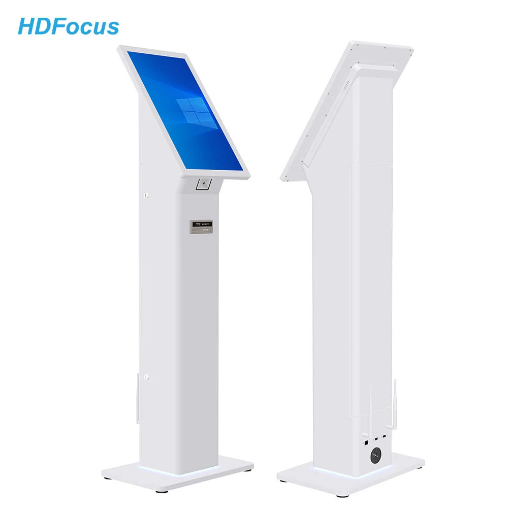 18.5 Inch Android Windows Desktop/Column Self-Service Kiosk Machine with Printer Scanner for Order Payment