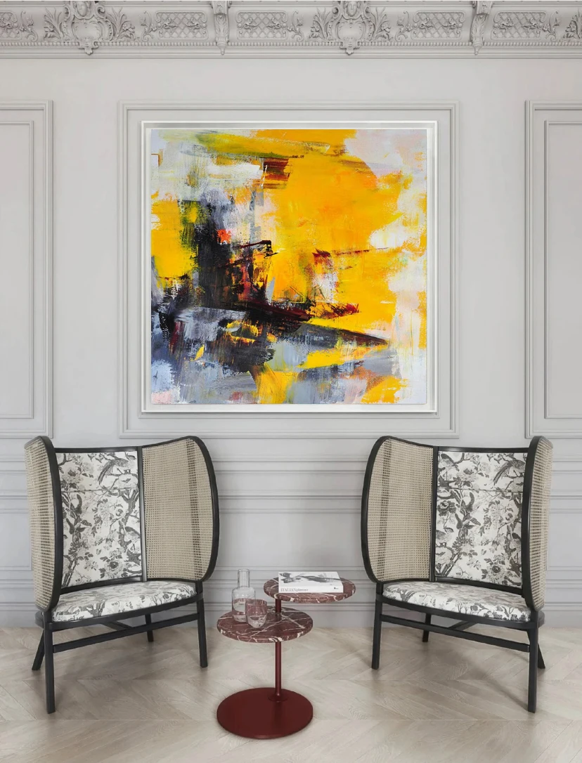 100X100cm Original  Handmade House Wall Decor Art Abstract Acrylic Canvas Oil Painting