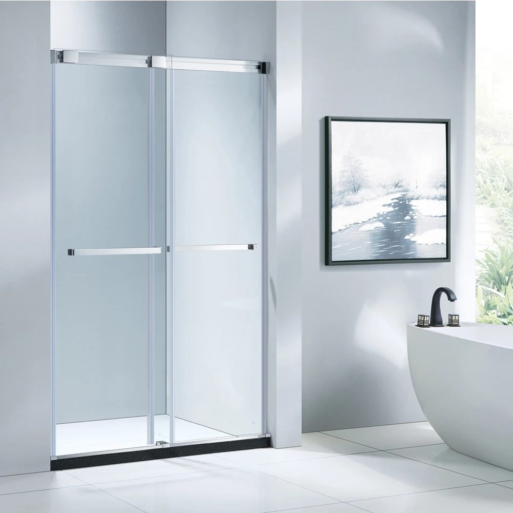 Aluminum Alloy Shower Room Tempered Glass Sliding Shower Enclosure L Shaped Shower Rooms for Indoor Bathroom School