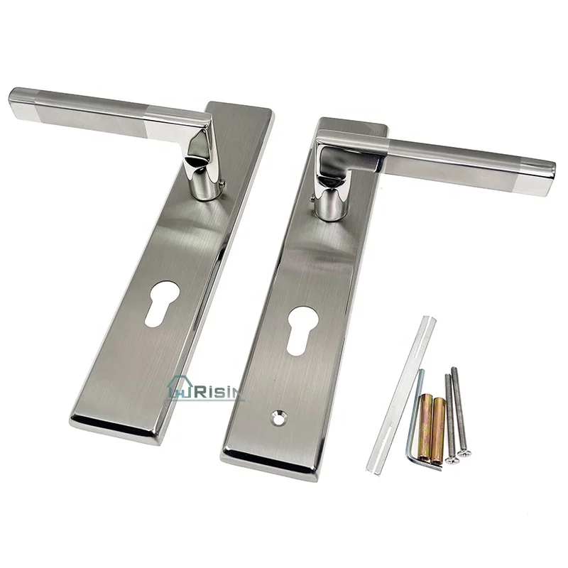 Stainless Steel 304 Lever Door Handle Lock with Plate