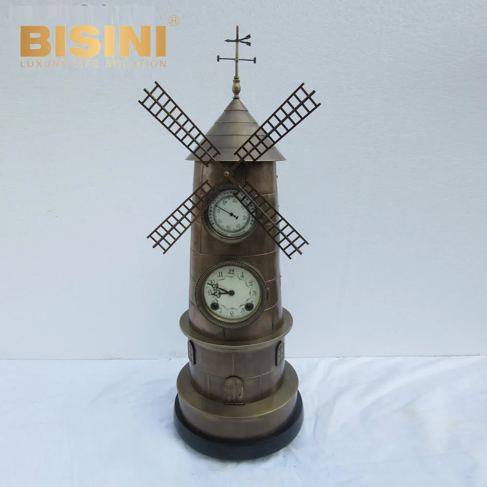 Personality Creative wood base Rolling table clock Household Process furnishings Bookcase small ornaments