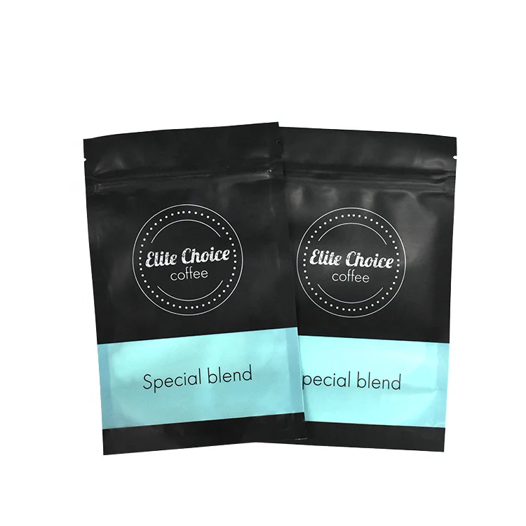 Laminated Aluminum Foil Zip Lock Bag Stand Up Pouch /matt White Foil Pouch /zip Lock Coffee Bag With Degassing Valve