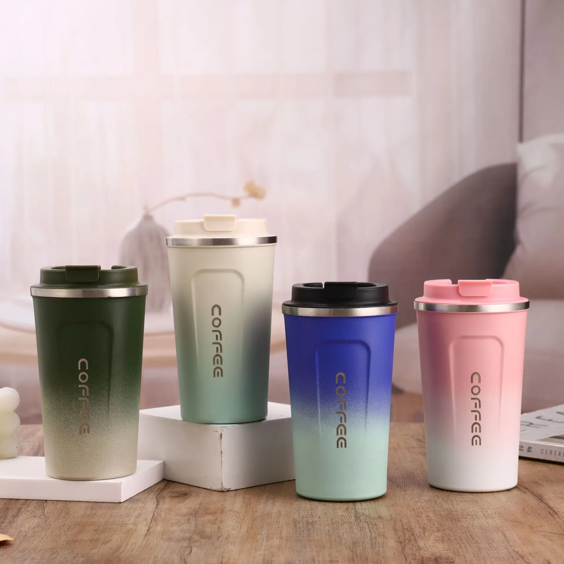 Stainless Steel Coffee Mug 380ml 510lm 304 Material Double Wall Vacuum Insulated Water Cup with Lids Travel Cups Coffee