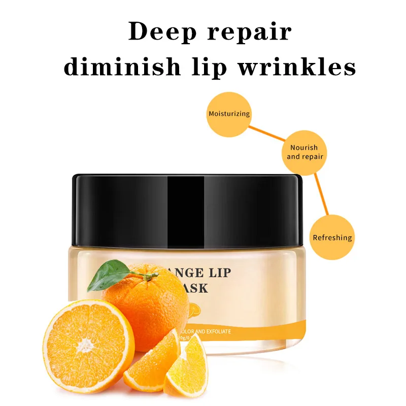 Private Label Natural Skin Care Strawberry Peach Orange Sugar Scrub Hydrating Collagen Lip Care Lip Sleeping Mask