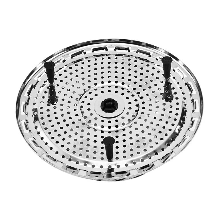 Collapsible Vegetable Steamer Basket- Food Safe Round Stainless Steel Steaming Tray - Fits Large and Small Pans, Pots, Instant P