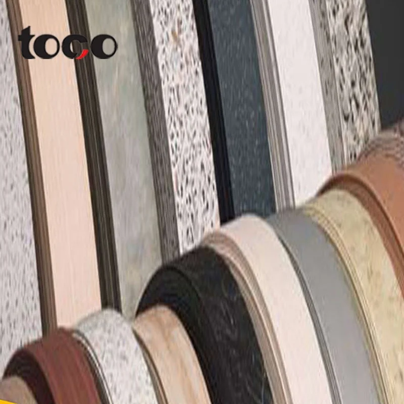 Toco Factory Trade Assurance Natural Wood Veneer  Mdf Board Paper Preglued Melamine Pvc Edge Banding Tape For Furniture