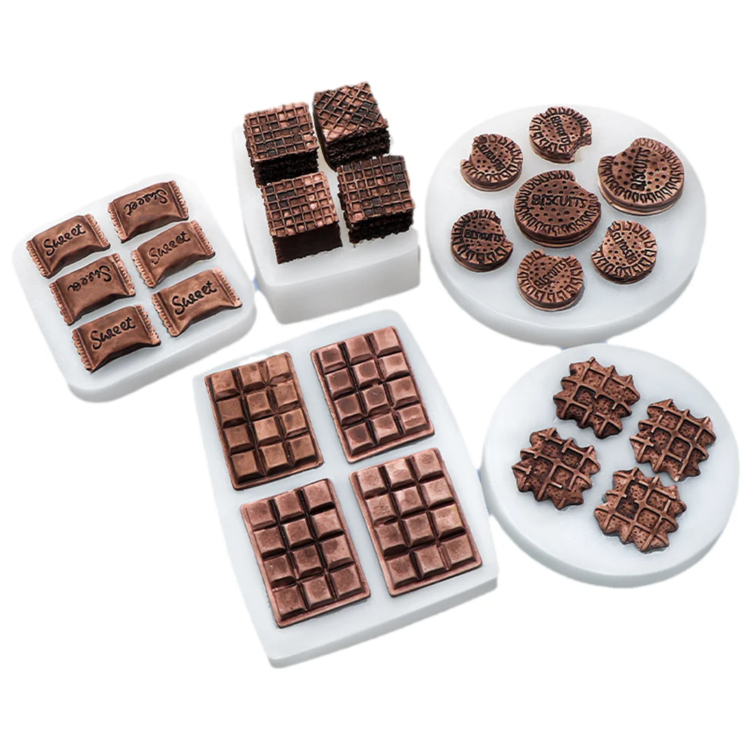 Chocolate shaped cake decoration mold sugar turned waffle wafer biscuit candy silicone mold