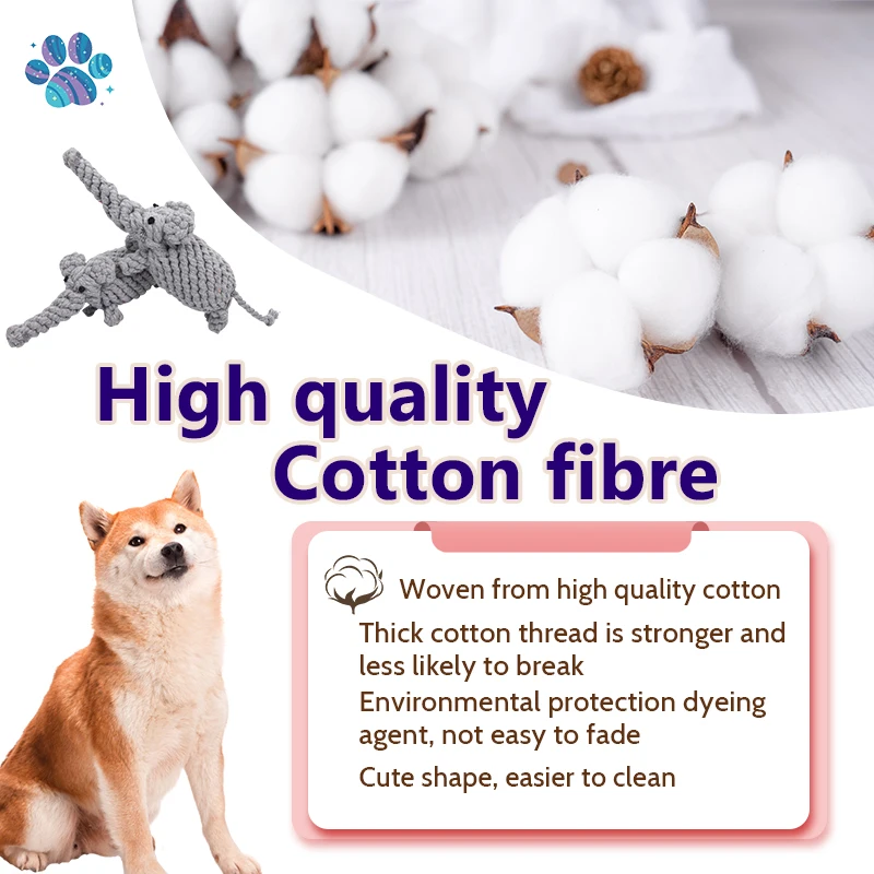 High Quality Elephant Cotton Rope Small Pet Dog Chewing Toy
