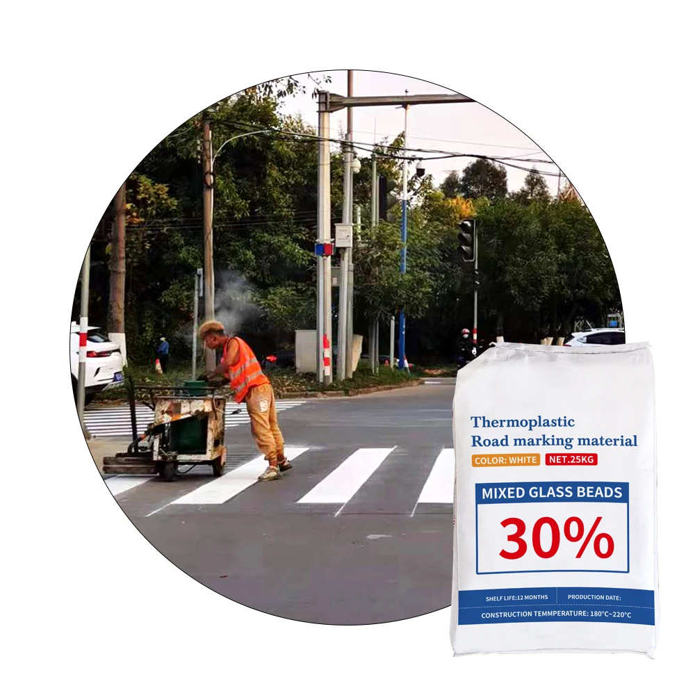 African road traffic white yellow line long service life high whiteness material Thermoplastic road markings paint