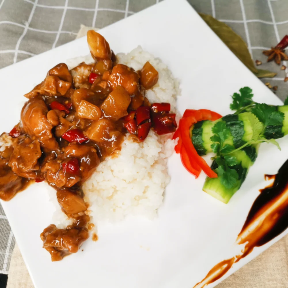  Высокое качество Горячая продажа жареная курица с картофелем и перцем Вегетарианская