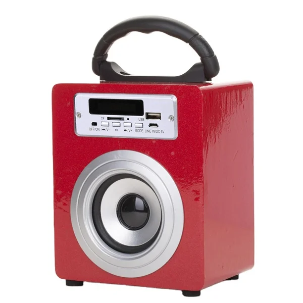 mini desktop speaker Wireless wooden speaker cabinet with karaoke microphone