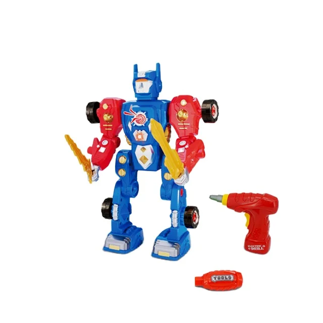 DIY Educational Kids Intelligence Assembly Take Apart Magic Robot Electric Real Working Drill Tool Toys
