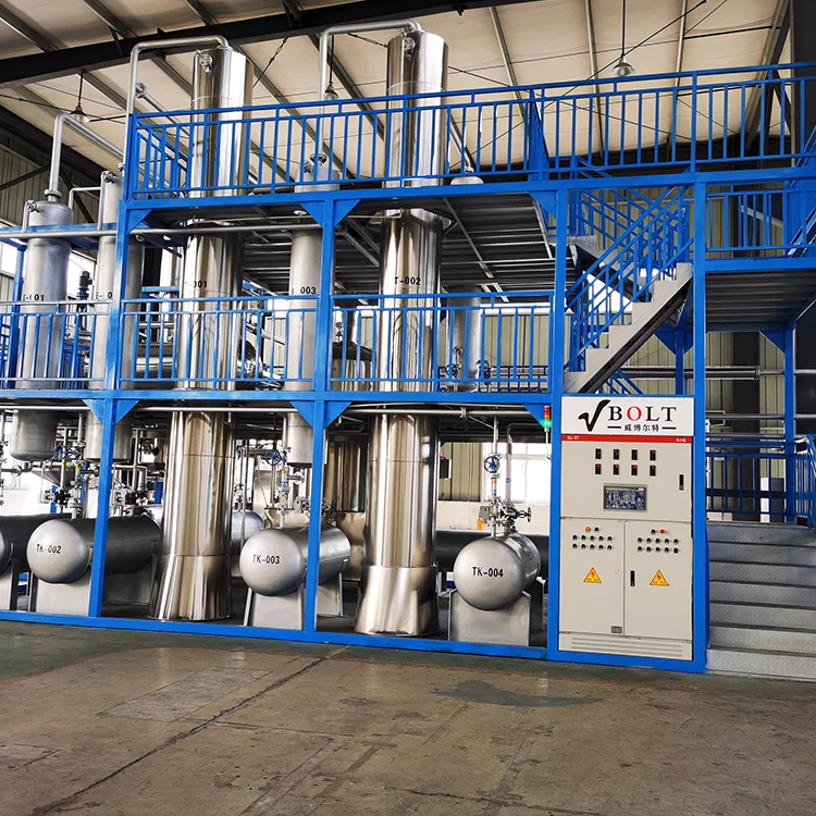 making base oil lubricant from used engine oil re refining machine