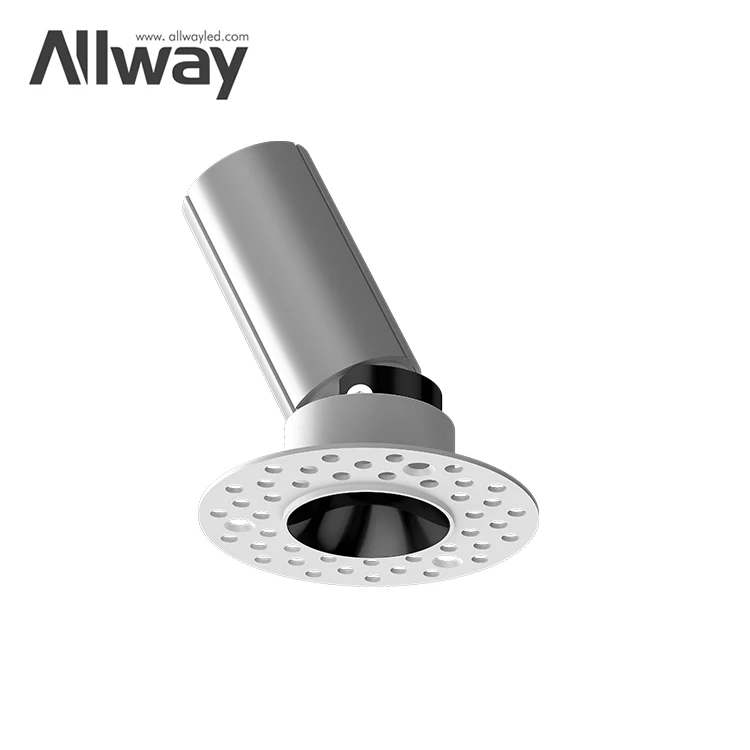 ALLWAY High Lumens Adjustable Aluminum Housing 3w 5w 10w SMD Round Recessed LED Downlight