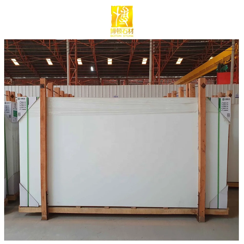 BOTON STONE 1400*2800 White Marble Stone Nano Crystal White Marble Price for Countertop