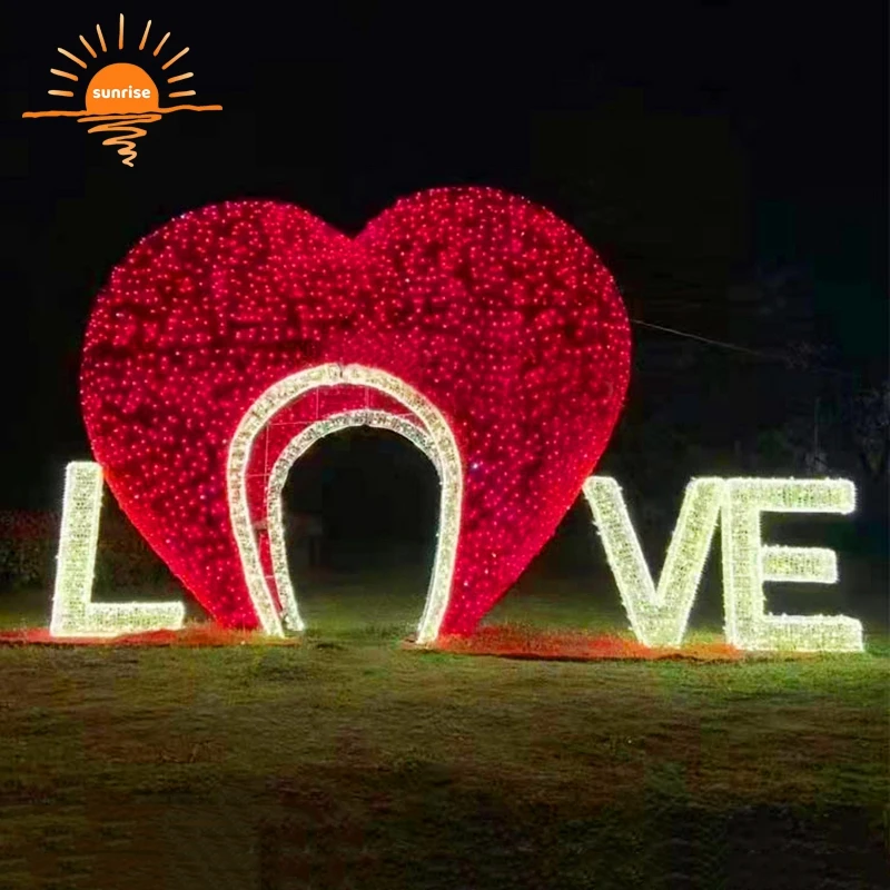 Outdoor flashing decoration Christmas street light arch LED arch tunnel light 3d holiday square decoration theme light