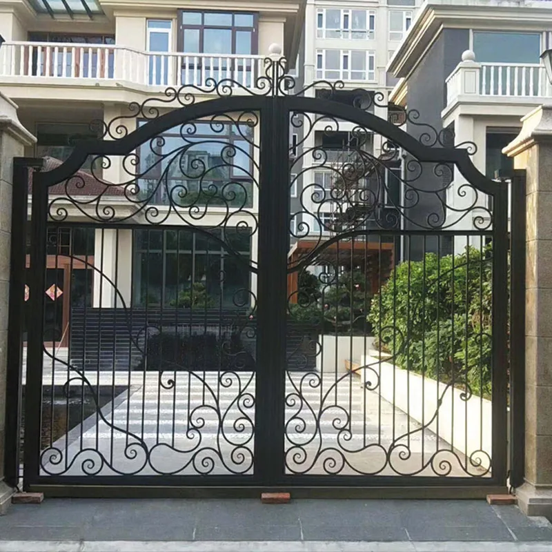 Cheap Modern House High Quality Wrought Iron Main Gates Designs Front Door Security Gate And Fencing