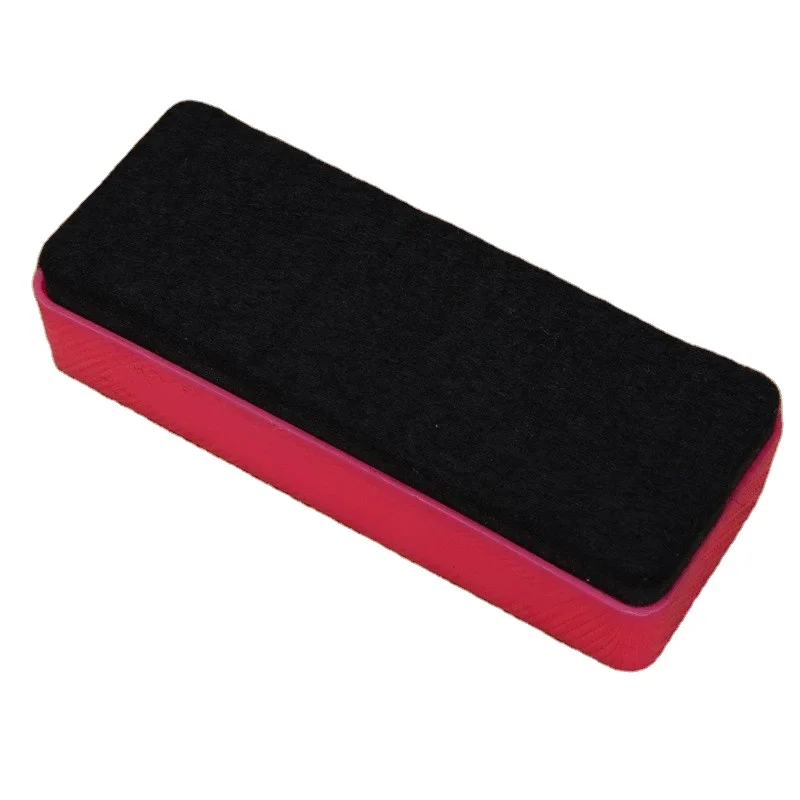 Magnetic office felt customized chalkboard plastic PP+EVA dry blackboard whiteboard eraser