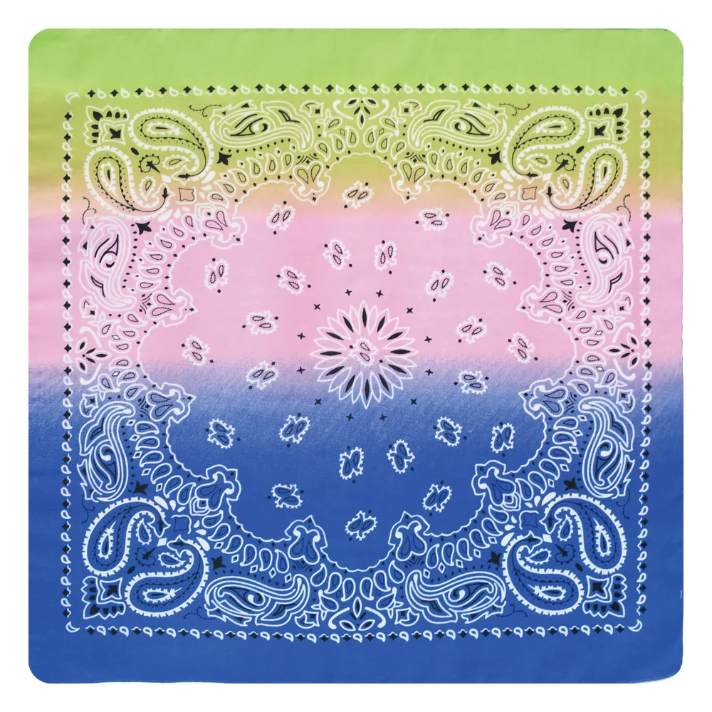 Hot Sale Multifunction Headwear Cotton Bandana Custom Print Hip Hop Paisley Tie Dye Bandana