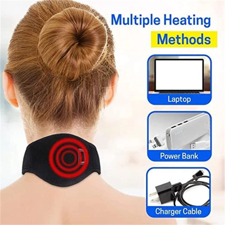 Universal Cervical Collar Electronic Warmer Neck Heating Wrap Pad Neck Brace for Neck  Pain Relief and Pressure Relief
